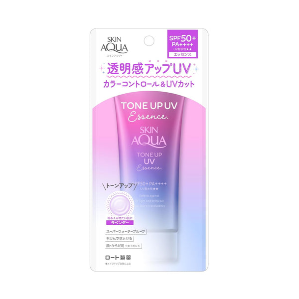 Rohto Skin Aqua Tone Up UV Essence SPF 50+ PA++++ - (Lavender)