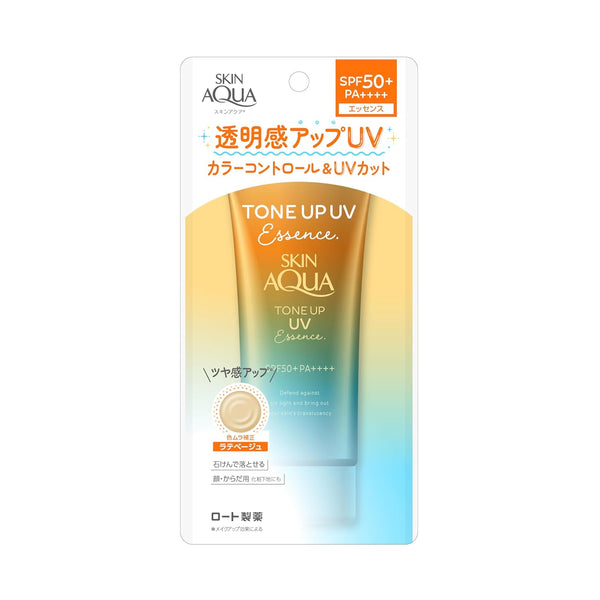 ROHTO SKIN AQUA TONE UP UV ESSENCE SPF 50+ PA++++ (LATTE BEIGE)