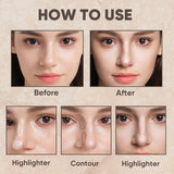 Judydoll 2 IN 1 Highlighter Contour Palette #01 Waves