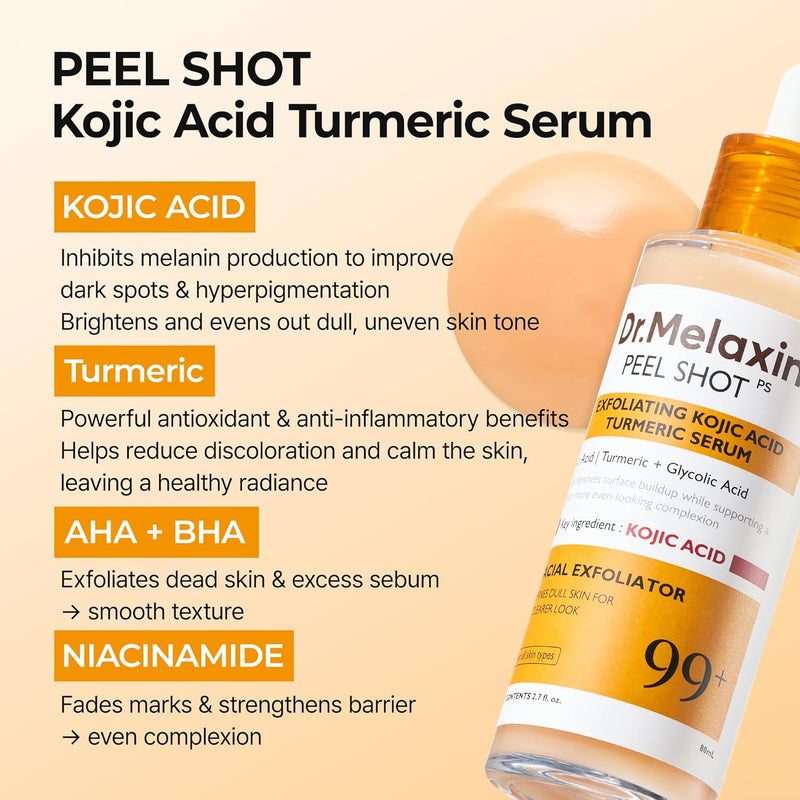 Dr.Melaxin Peel Shot Exfoliating Kojic Acid Turmeric Serum