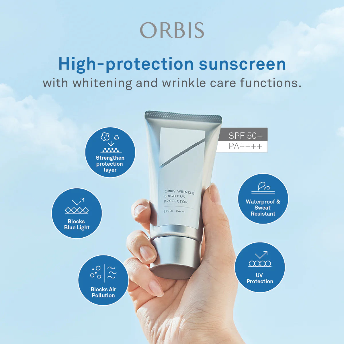 Orbis Wrinkle Bright UV Protector SPF 50+ PA++++ – Mochi