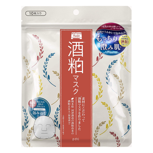 pdc Wafood Made Sake Lees Sheet Mask 10Pcs