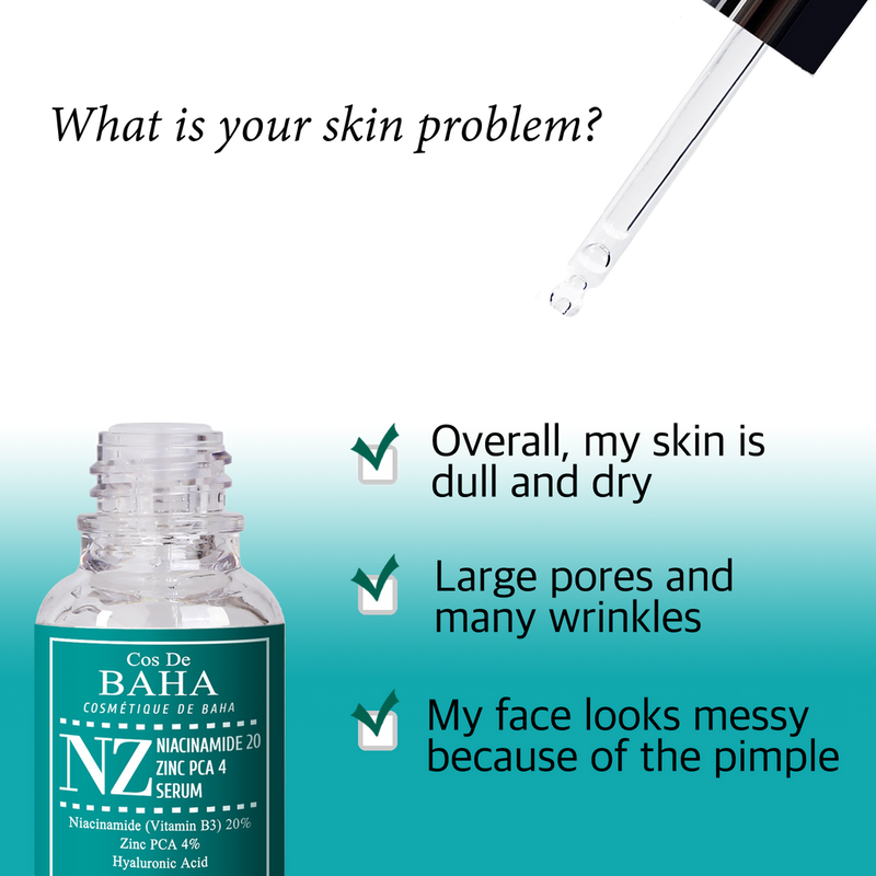 Cos De BAHA NZ Niacinamide 20 Zinc PCA 4 Serum