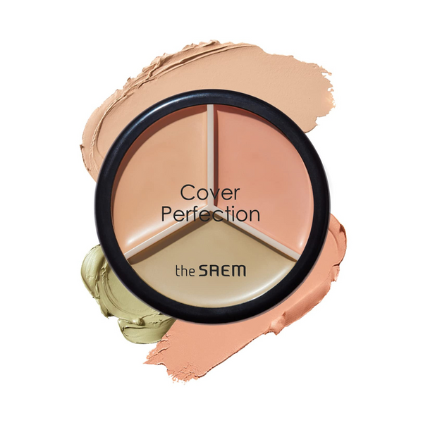 The Saem Cover Perfection Triple Pot Concealer #01 Correct Beige